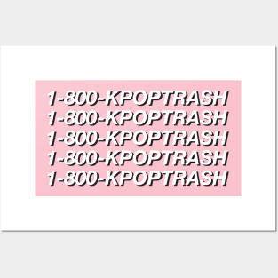 1-800-KPOPTRASH, Kpop Trash Fan Pink Posters and Art